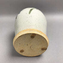 Load image into Gallery viewer, Handmade Floral Salt Glaze Blue Green Vase Studio Pottery (8")
