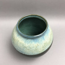 Load image into Gallery viewer, Stoneware Blue, Green Black Pottery Vase (7")
