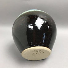 Load image into Gallery viewer, Stoneware Blue, Green Black Pottery Vase (7")
