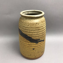 Load image into Gallery viewer, Vintage Clay Glazed Pottery Vase with Terra Cotta Base (10")
