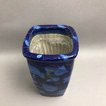 Load image into Gallery viewer, Glazed Deep Blue Pottery Vase with Mottled Texture (9x6)
