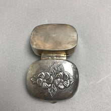Load image into Gallery viewer, Mervyns Sterling Silver 925 Repousse Flower Floral Pill Trinket Box 23 grams
