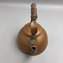 Load image into Gallery viewer, Vintage Copper Tea Pot Kettle Tagus R52 Portugal Rustic Farmhouse Kitchen Teapot (5x7)
