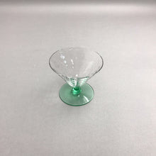 Load image into Gallery viewer, Vintage Uranium Martini Glass w/Green Tint (3 1/2") 3 Available

