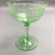 Load image into Gallery viewer, Vintage Uranium Champagne Glass w/Green Tint (4 1/2") 2 Available
