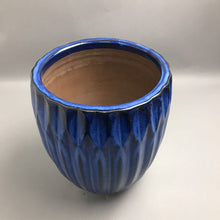 Load image into Gallery viewer, Blue Ceramic Planter
