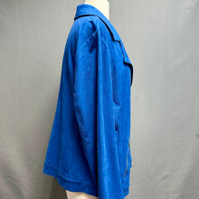 Load image into Gallery viewer, Chicos Blue Faux Suede Moto Jacket (16/18)
