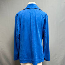Load image into Gallery viewer, Chicos Blue Faux Suede Moto Jacket (16/18)
