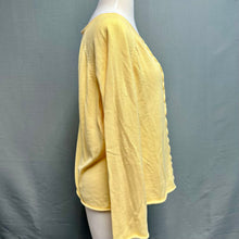 Load image into Gallery viewer, J Jill Butter Yellow Ruffled Pullover Sweater (XL)
