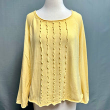 Load image into Gallery viewer, J Jill Butter Yellow Ruffled Pullover Sweater (XL)
