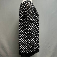 Load image into Gallery viewer, Chicos Black &amp; White Polka Dot Mesh Overlay Top (16/18)
