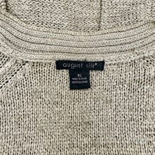 Load image into Gallery viewer, August Silk Tan Loose Weave Short Sleeve Cardigan (XL)
