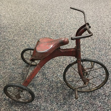 Load image into Gallery viewer, Antique Red Steel Tricycle with Heart Shaped Seat (20x14)
