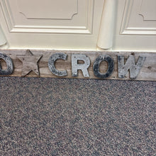 Load image into Gallery viewer, Rustic Wooden Crooked Crow Sign (10x103")
