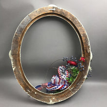 Load image into Gallery viewer, Vintage Patriotic White Painted Wood Frame (24x20)
