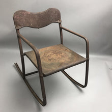 Load image into Gallery viewer, Antique Rustic Metal Child's Rocking Chair (18x12x19)
