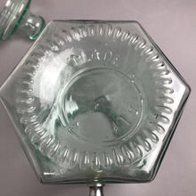 Load image into Gallery viewer, Vintagde Italian Hexagon Beverage Dispenser 5 Gallons Green Tint Glass Brass Spigot
