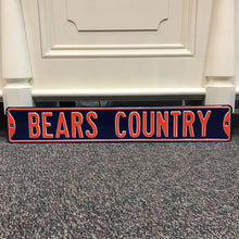 Load image into Gallery viewer, Chicago Bears "BEARS COUNTRY" Heavy Metal Embossed Street Sign (36x6)
