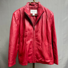 Load image into Gallery viewer, Nine West Red Soft Leather Zip Jacket (XL)
