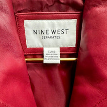 Load image into Gallery viewer, Nine West Red Soft Leather Zip Jacket (XL)
