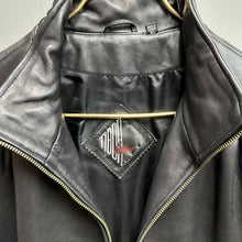 Load image into Gallery viewer, Tibor Leathers Black Soft Leather Scrunch Collar 3/4 Length Coat (XL)
