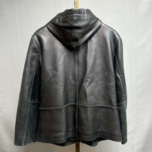 Load image into Gallery viewer, Vintage Field Gear Black Soft Leather Hooded Jacket As-Is (XL)
