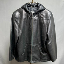 Load image into Gallery viewer, Vintage Field Gear Black Soft Leather Hooded Jacket As-Is (XL)
