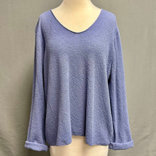 Load image into Gallery viewer, Eileen Fisher Cornflower Blue V-Neck Textured Sweater (XL)
