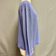 Load image into Gallery viewer, Eileen Fisher Cornflower Blue V-Neck Textured Sweater (XL)
