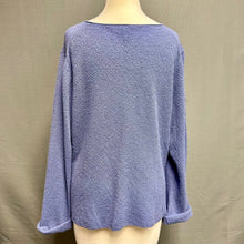 Load image into Gallery viewer, Eileen Fisher Cornflower Blue V-Neck Textured Sweater (XL)
