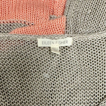 Load image into Gallery viewer, Eileen Fisher Tan Peach Trim Open Knit Sweater Tunic (XL)
