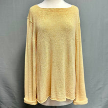 Load image into Gallery viewer, Eileen Fisher Pale Yellow Textured Pullover Sweater (XL)
