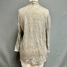 Load image into Gallery viewer, Eileen Fisher Taupe Lightweight Crinkle Knit Open Front Cardigan (XL)
