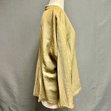 Load image into Gallery viewer, Eileen Fisher Olive Linen Mandarin Collar Jacket (1X)
