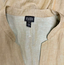 Load image into Gallery viewer, Eileen Fisher Olive Linen Mandarin Collar Jacket (1X)
