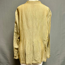Load image into Gallery viewer, Eileen Fisher Olive Linen Mandarin Collar Jacket (1X)
