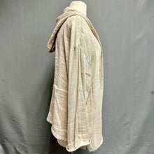 Load image into Gallery viewer, Eileen Fisher Tan Linen Hooded Open Front Long Sleeve Top (XL)

