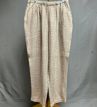Load image into Gallery viewer, Eileen Fisher Tan Crossweave Linen Pants (1X)
