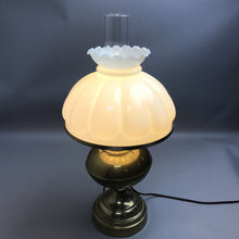 Load image into Gallery viewer, Antique Lamp with White Melon Shade &amp; Glass Chimney (22")
