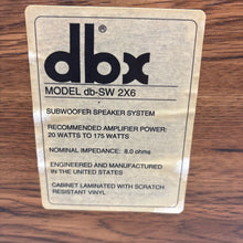 Load image into Gallery viewer, Vintage DBX DB-SW 2X6 Subwoofer (11x18x12)
