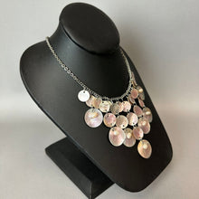 Load image into Gallery viewer, Mother of Pearl Freshwater Pearl Silvertone Fringe Necklace (18")

