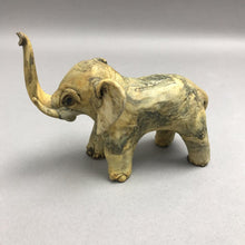 Load image into Gallery viewer, Vintage Mid Century Hand Molded Crushed Oyster Shell Elephant Sculpture (6")

