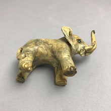 Load image into Gallery viewer, Vintage Mid Century Hand Molded Crushed Oyster Shell Elephant Sculpture (6")

