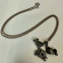 Load image into Gallery viewer, Vintage Pewter Happy Days The Fonz Pendant on 18" Chain
