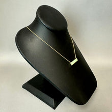 Load image into Gallery viewer, LA Faux Jade Bar Goldtone Necklace (20")
