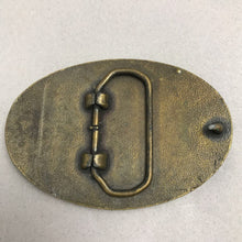 Load image into Gallery viewer, Vintage 1997 Bison Buffalo Brass Belt Buckle Running Strong American Indian Youth (2.5x3.5)
