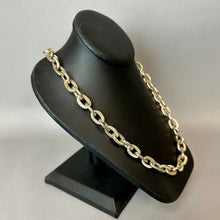 Load image into Gallery viewer, Vintage Goldtone Textured Link Chain Necklace (24")
