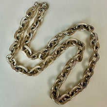 Load image into Gallery viewer, Vintage Goldtone Textured Link Chain Necklace (24")
