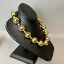 Load image into Gallery viewer, Vintage Goldtone Large Bead on Chain Necklace (20")
