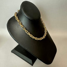 Load image into Gallery viewer, Vintage Goldtone Byzantine Chain Choker Necklace (17")
